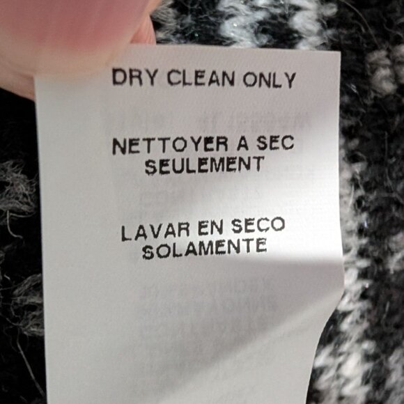 Karen Kane Nordic Reversible Vest Womens Size 2X Black Wool Mohair Made in USA - Picture 5 of 10